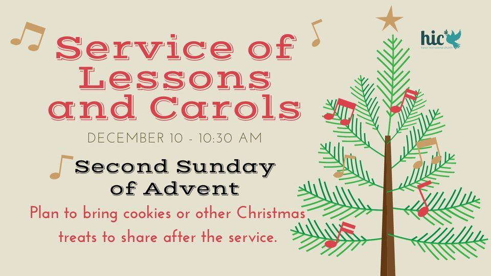 Service of Lessons and Carols- Second Sunday of Advent