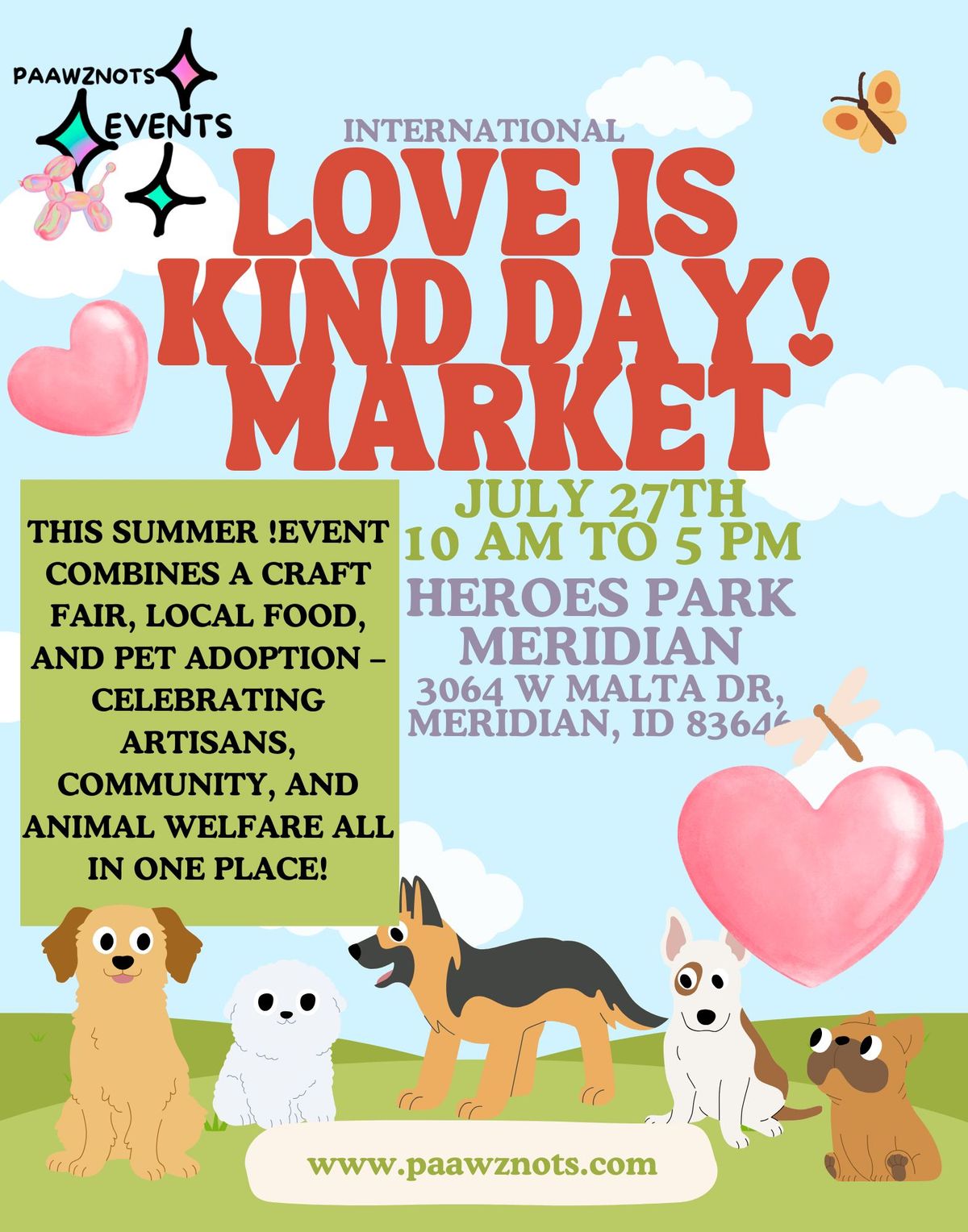 Paawznots Events Presents Love Is Kind Day Market