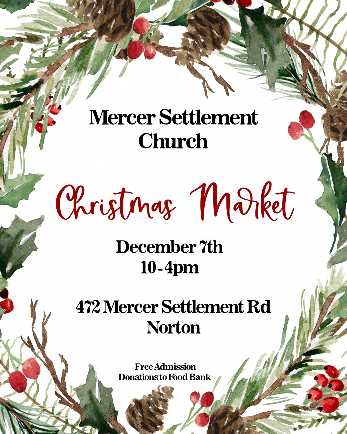 Mercer Settlement Church Christmas Market