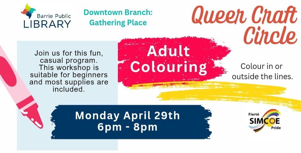 Queer Craft Circle: Adult Colouring