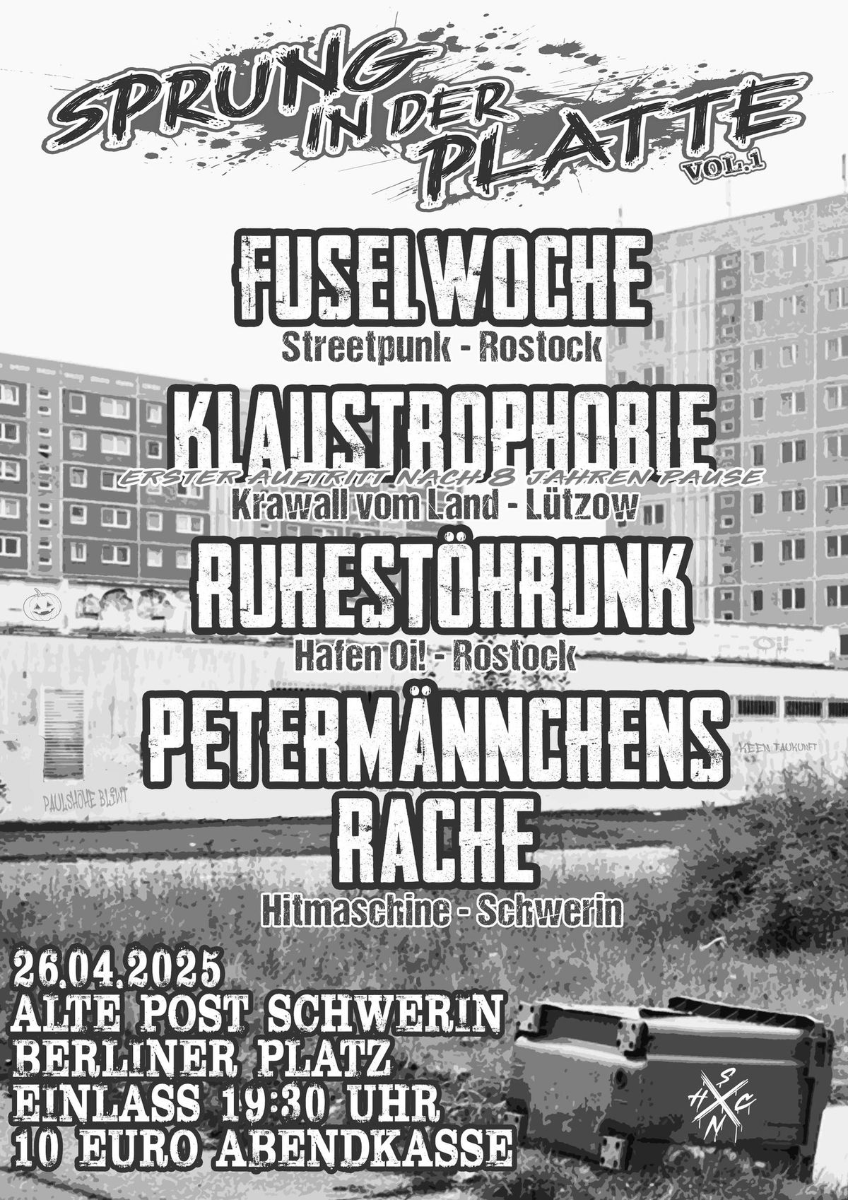 Sprung in der Platte vol.1\/\/\/ Fuselwoche, Klaustrophobie, Ruhest\u00f6hrunk, Peterm\u00e4nnchens Rache