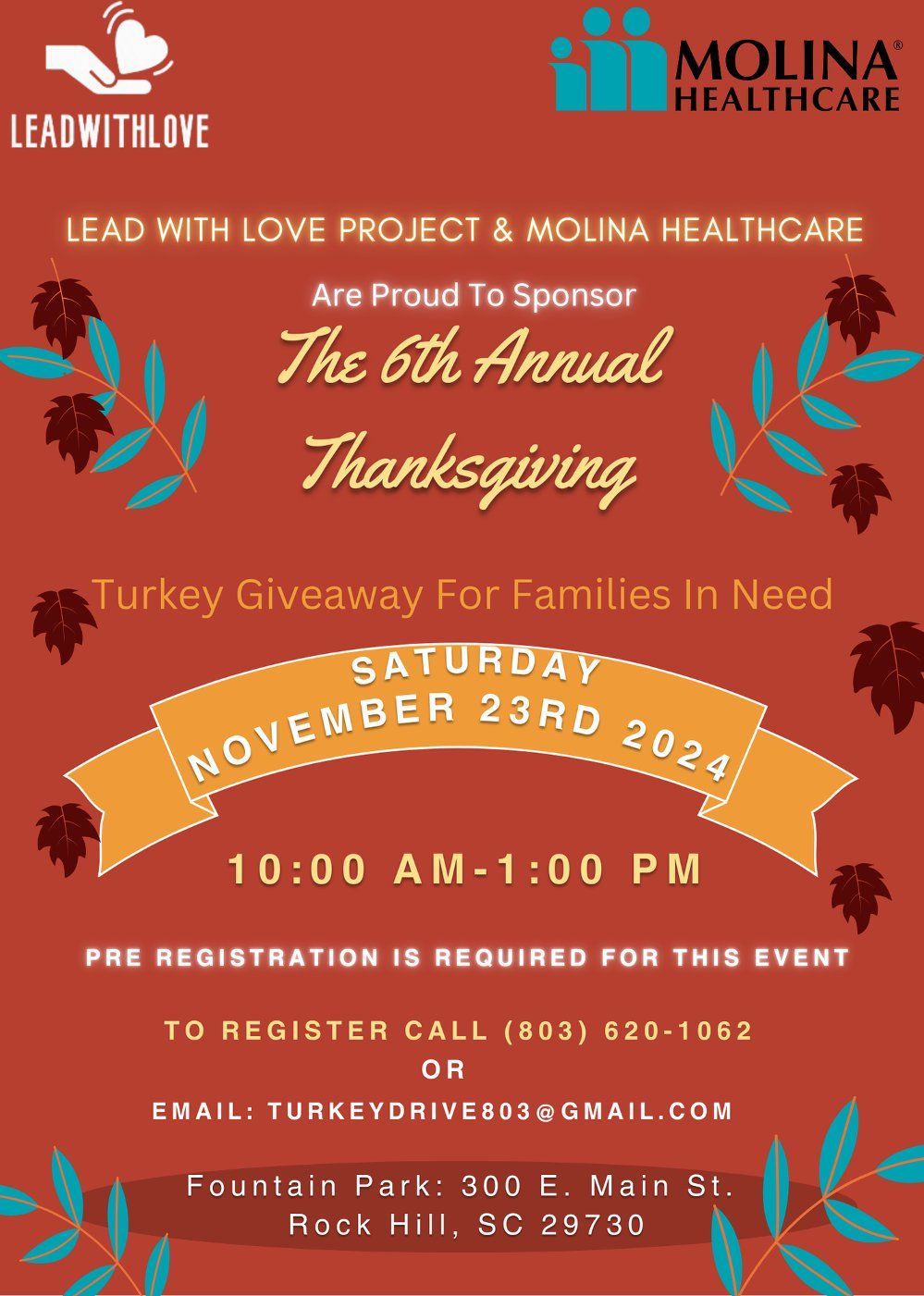 The 6th Annual Thanksgiving Turkey Giveaway For Families In Need