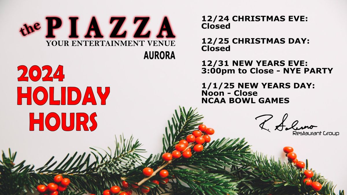 2024 Holiday Hours