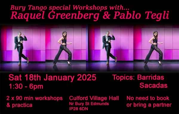 Workshop - Sat 18th Jan - Pablo Tegli & Raquel Greenberg