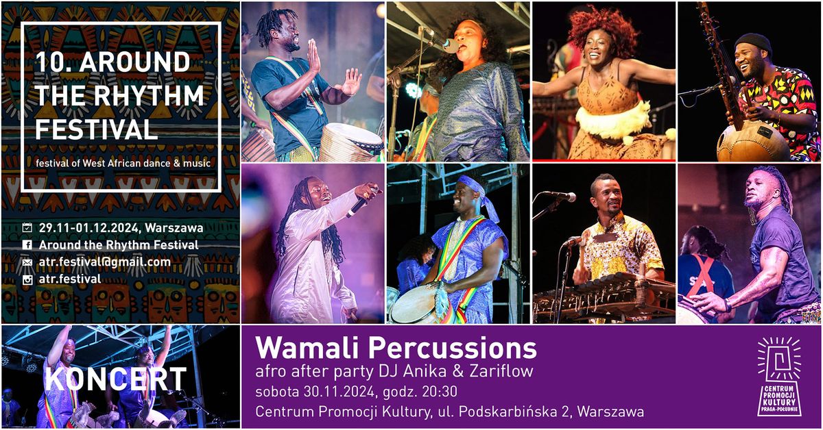 Koncert Wamali Percussions (Gwinea) na 10. Around the Rhythm Festival