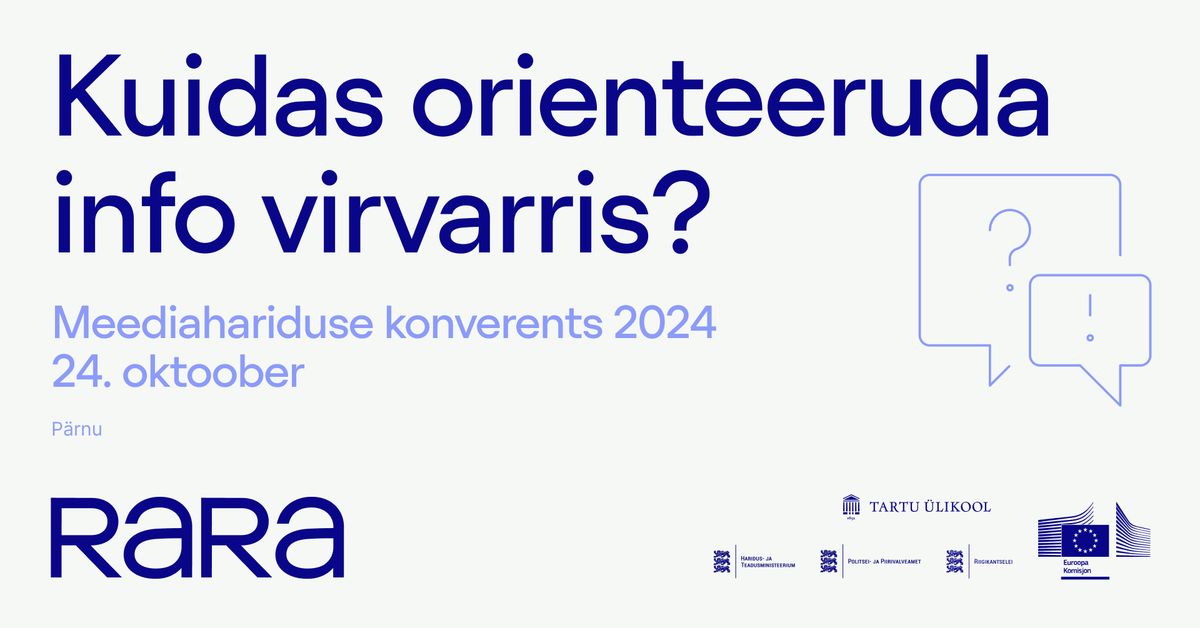 Meediahariduse konverents 2024: kuidas orienteeruda info virvarris?