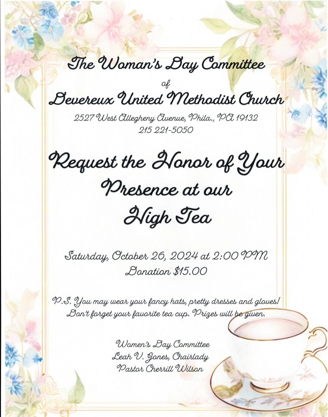 2024 Women's Day Committee  - High Tea