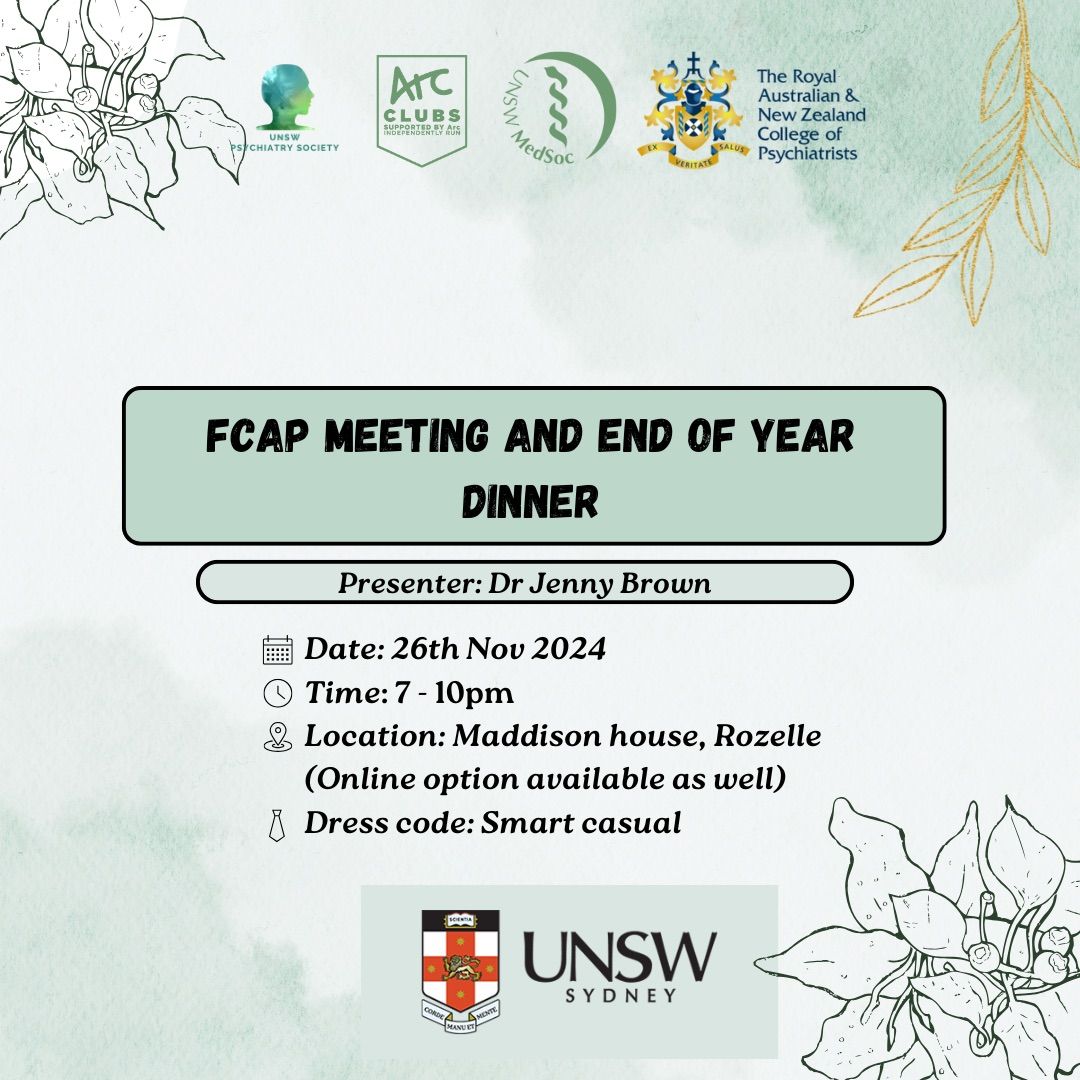 FCAP Meeting and End of Year Dinner