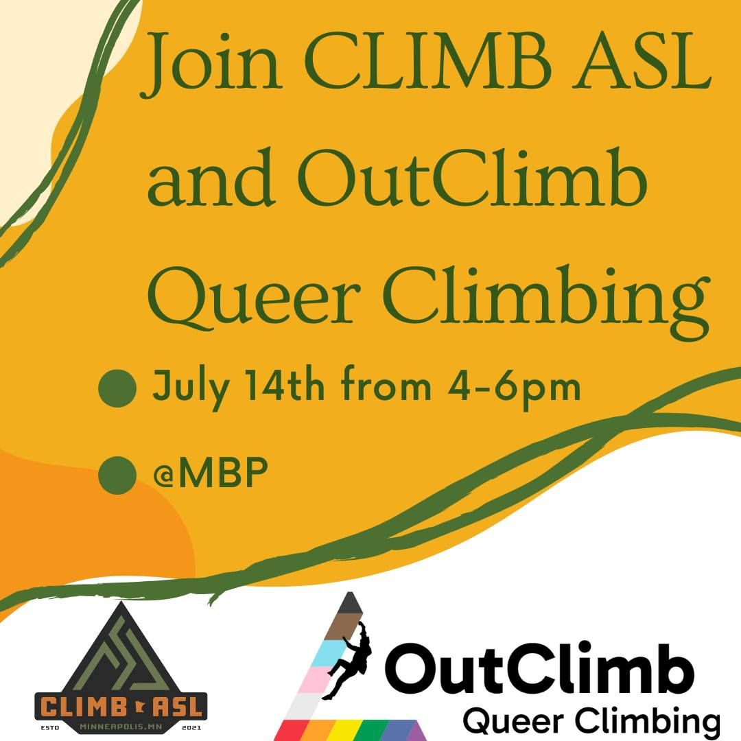 CLIMB ASL and OutClimb Queer Climbing 