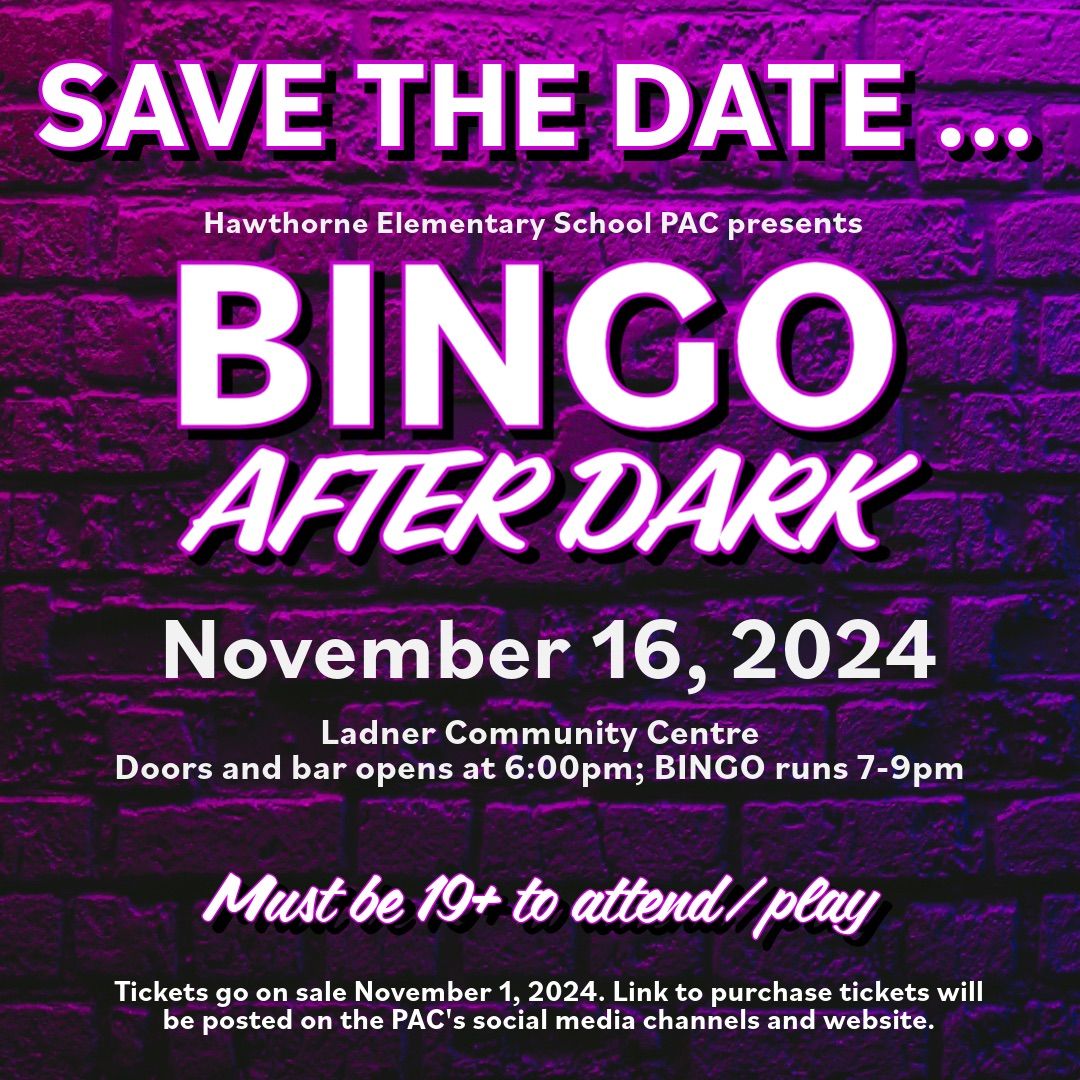 Bingo After Dark - Tickets on Sale Now!