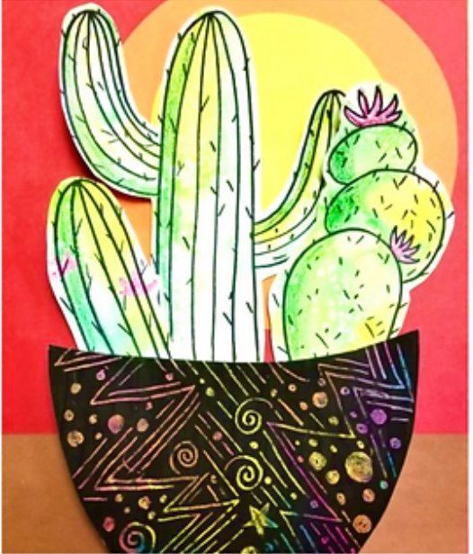Kids Art Workshop: Cactus collage