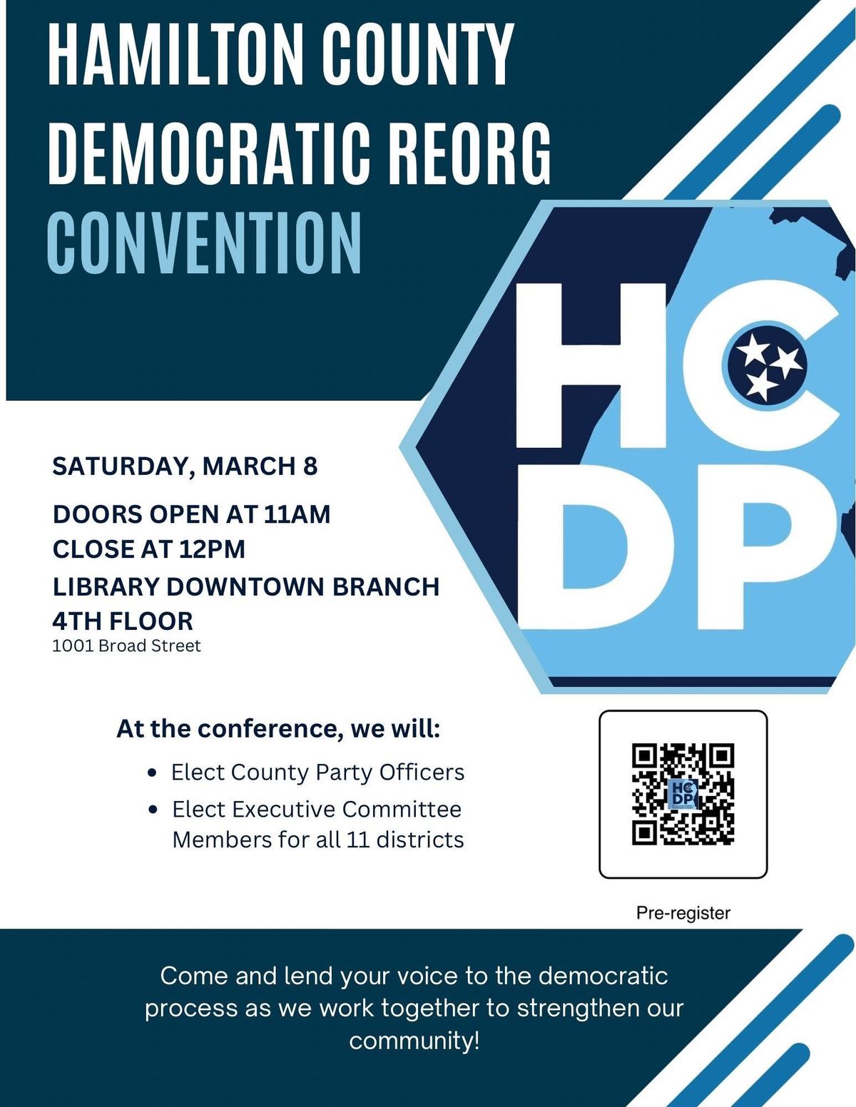 Hamilton County Democratic Party Re-organization Convention