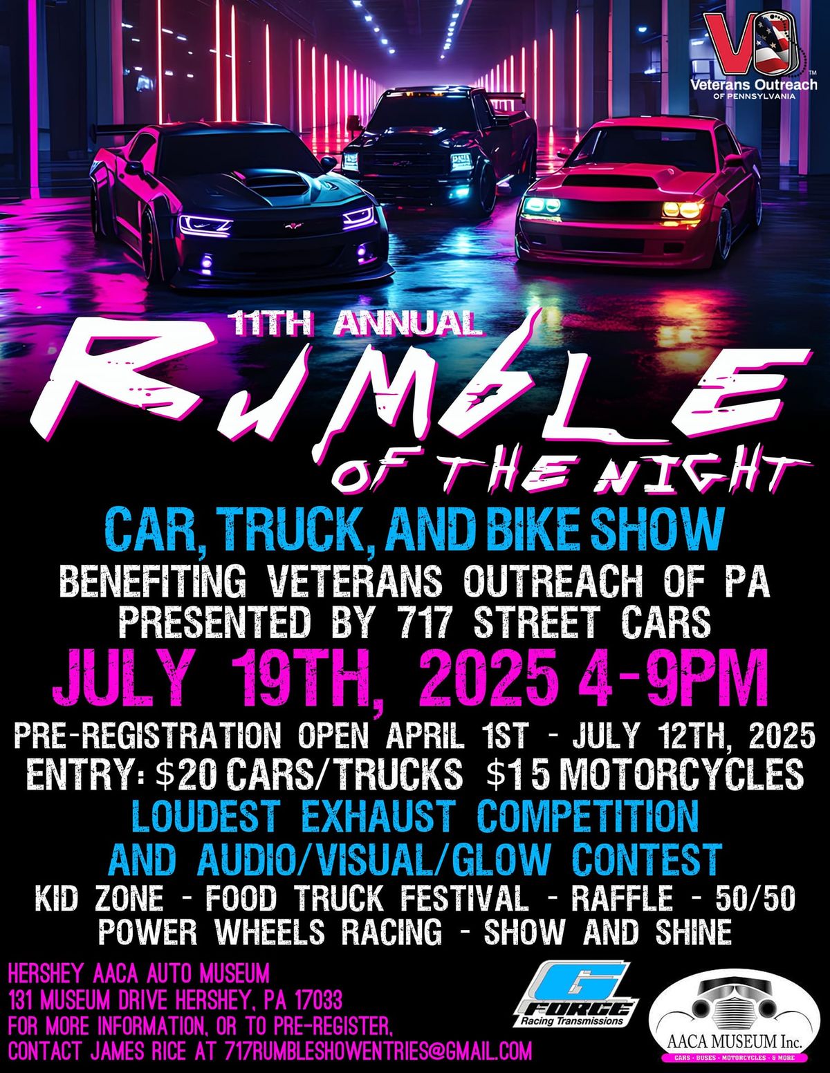 11th Annual Rumble of the Night benefitting Veterans Outreach of Pa