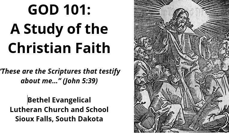 GOD 101 -- A Bible Information Class