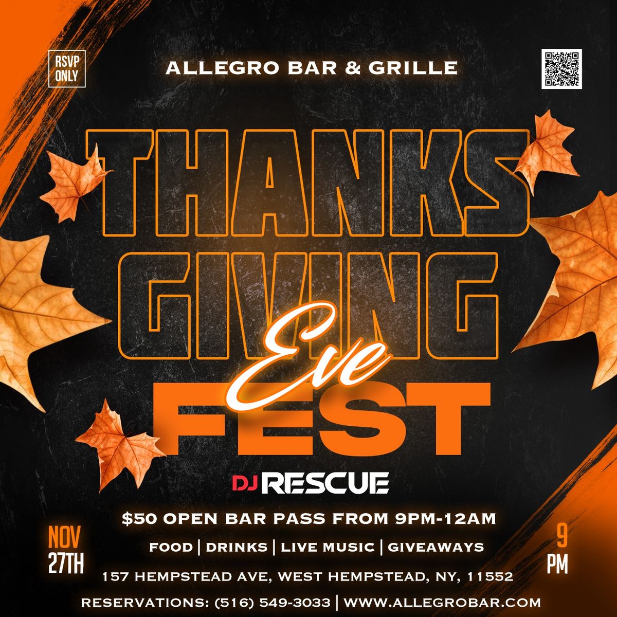 Thanksgiving Eve Fest at Allegro