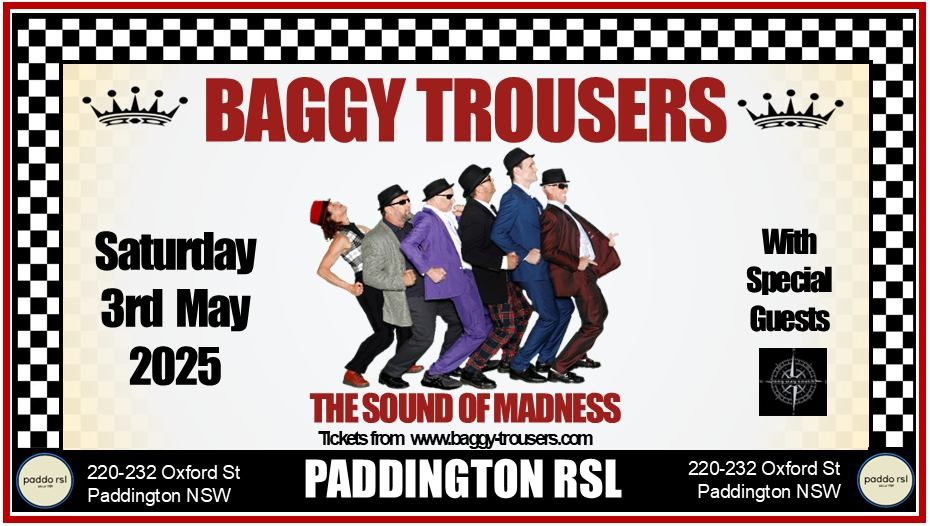 Baggy Trousers brings the Sound of Madness to Paddo RSL - with Long Way South