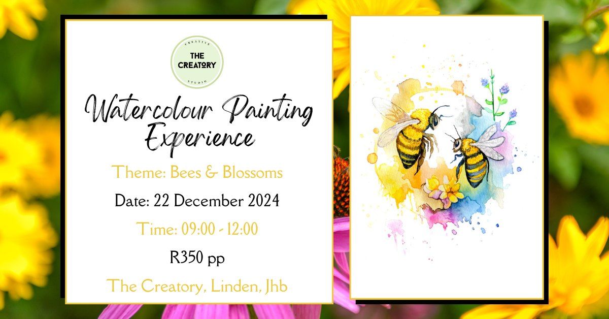 Watercolour Painting Experience: Bees & Blossoms