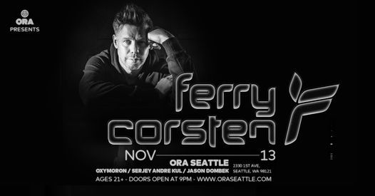 Ferry Corsten '21 Fall tour At Ora