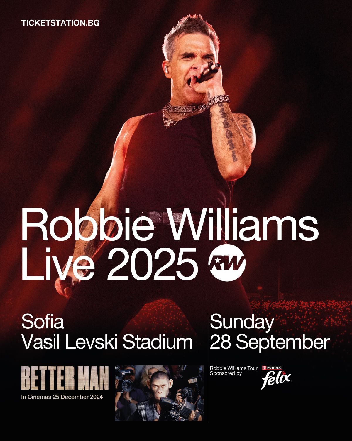 Robbie Williams | Vasil Levski Stadium Sofia | 28\/09\/2025 | PREVOZ iz Beograda