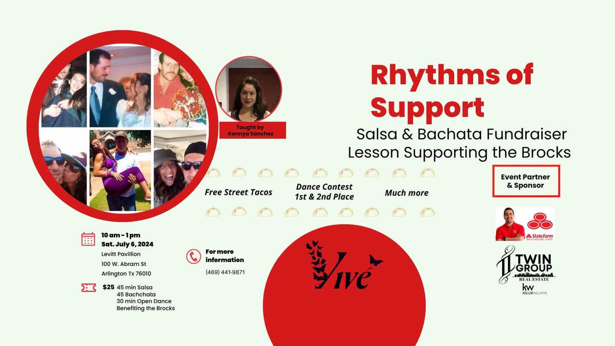 Rhythms of Support Salsa & Bachata Fundraiser  Lesson Supporting the Brocks