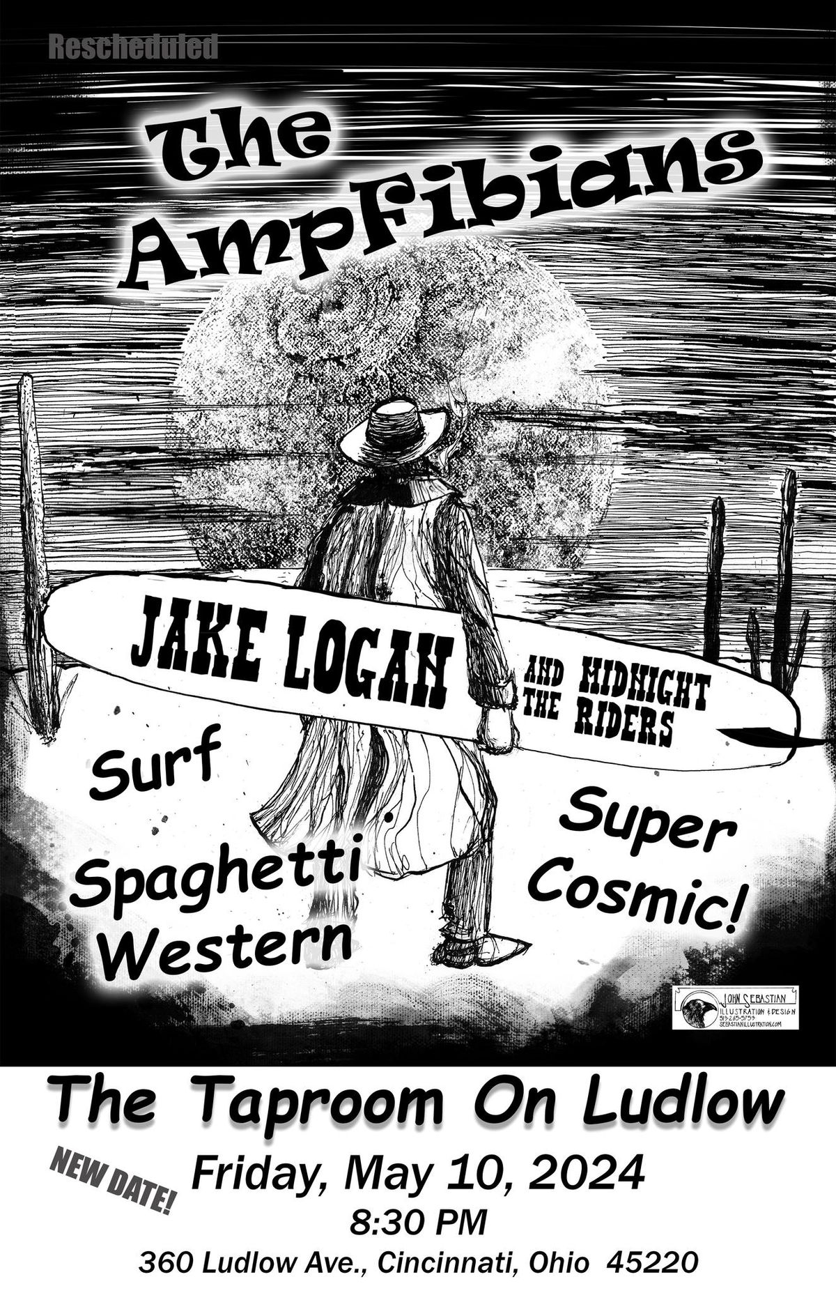 DATE CHANGE:  The AmpFibians with Jake Logan and the Midnight Riders