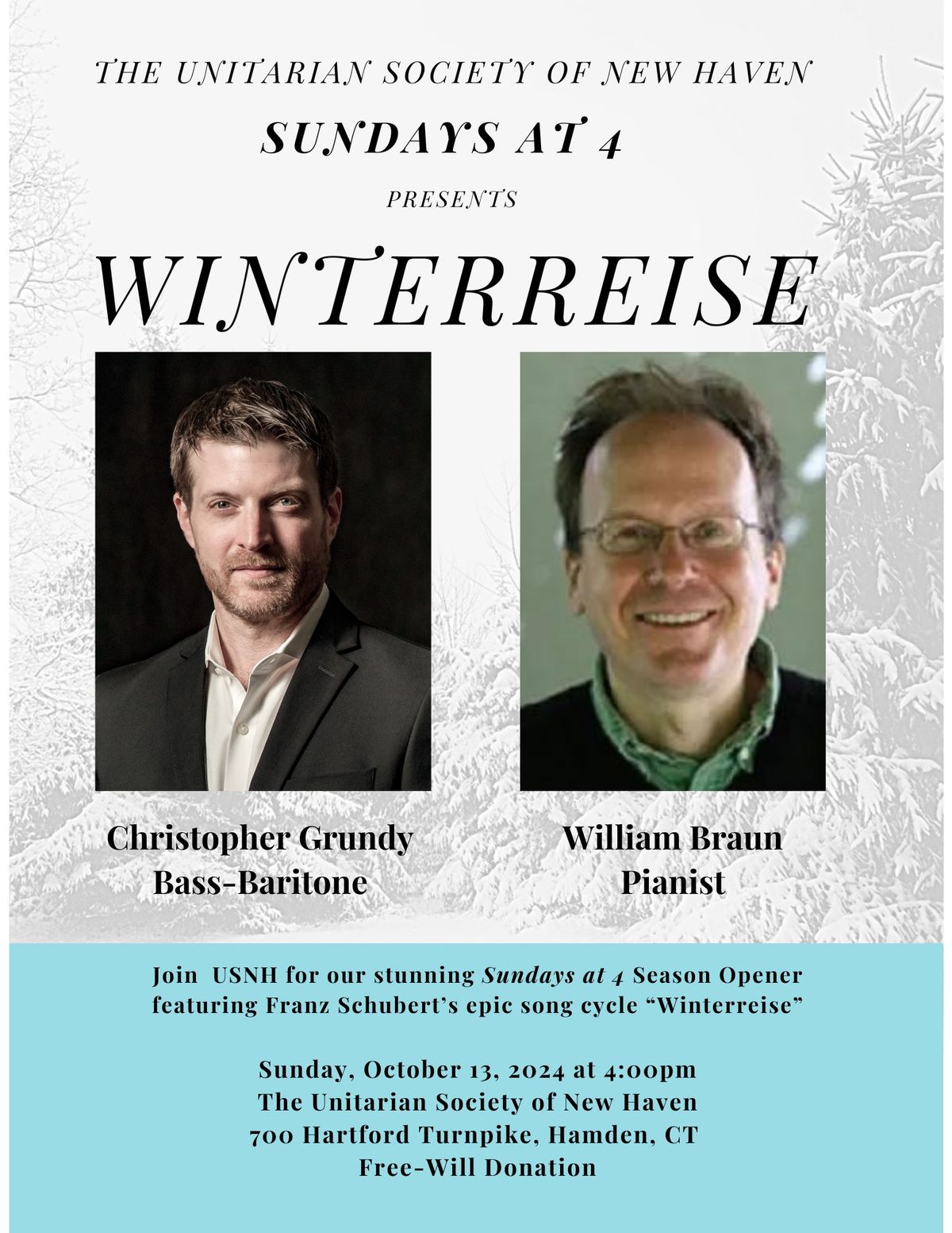 Sundays at 4:  WINTERREISE, with Christopher Grundy and William Braun