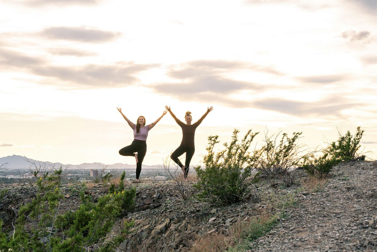 Sunset and Yoga Hike Among the Saguaros