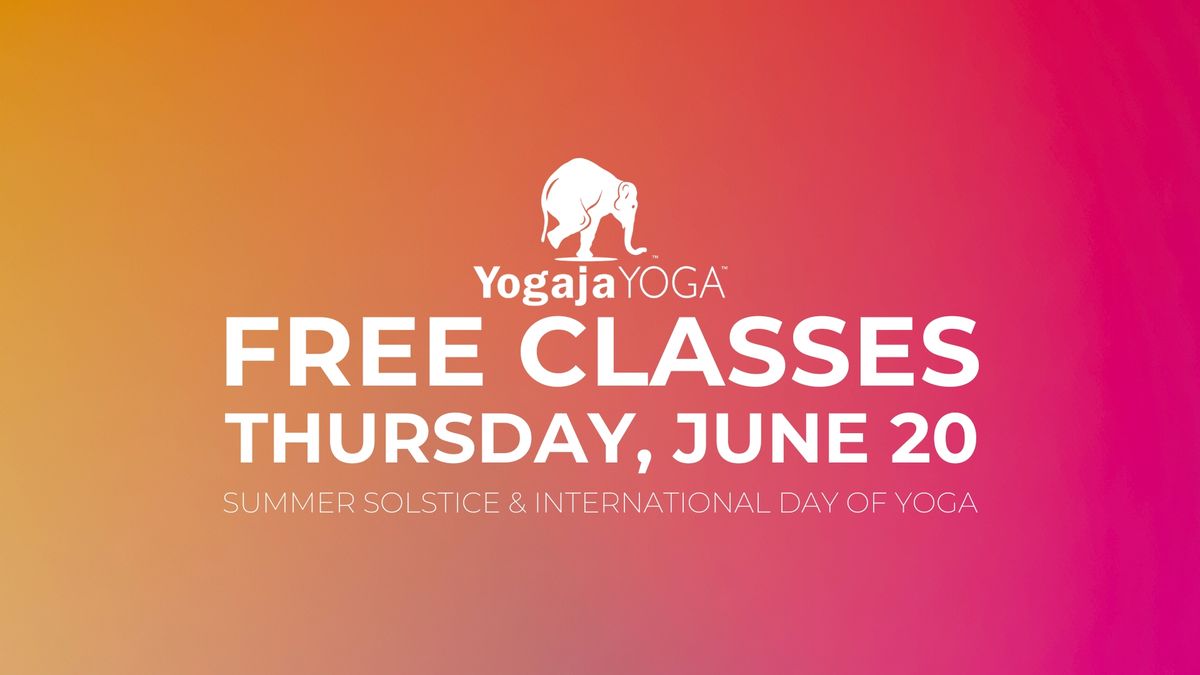 FREE CLASSES: Summer Solstice and International Day of Yoga