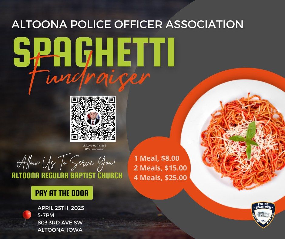 Altoona Police Officer Association Spaghetti Fundraiser 