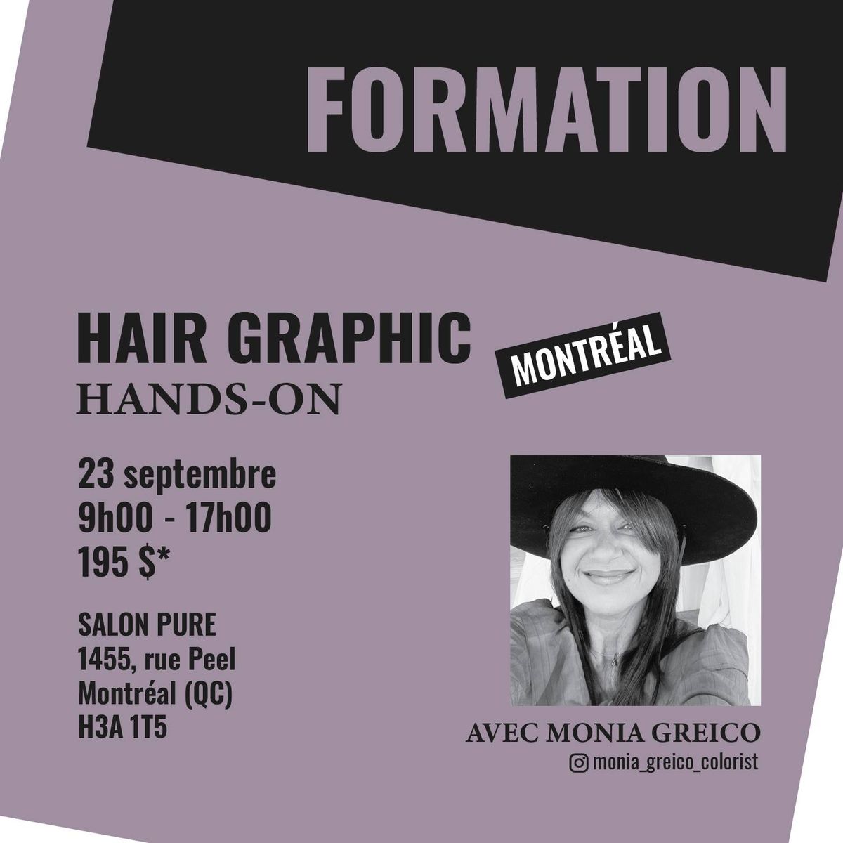 HAIR GRAPHIC DAVINES - MONTR\u00c9AL