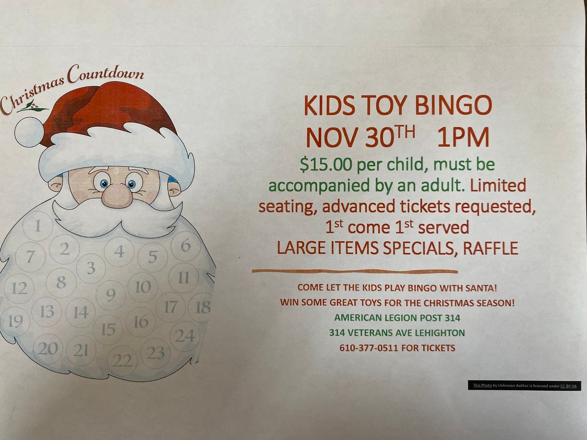 Kids Toy Bingo