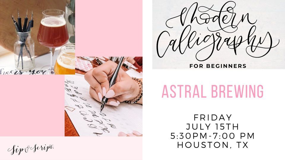 Brews & Beginner Calligraphy at Astral Brewing