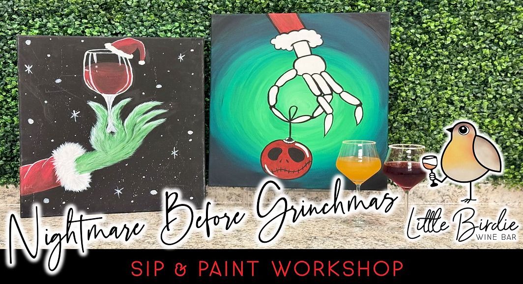 Nightmare Before Grinchmas | Canvas Sip & Paint Workshop (11\/15 @ 6:00pm)