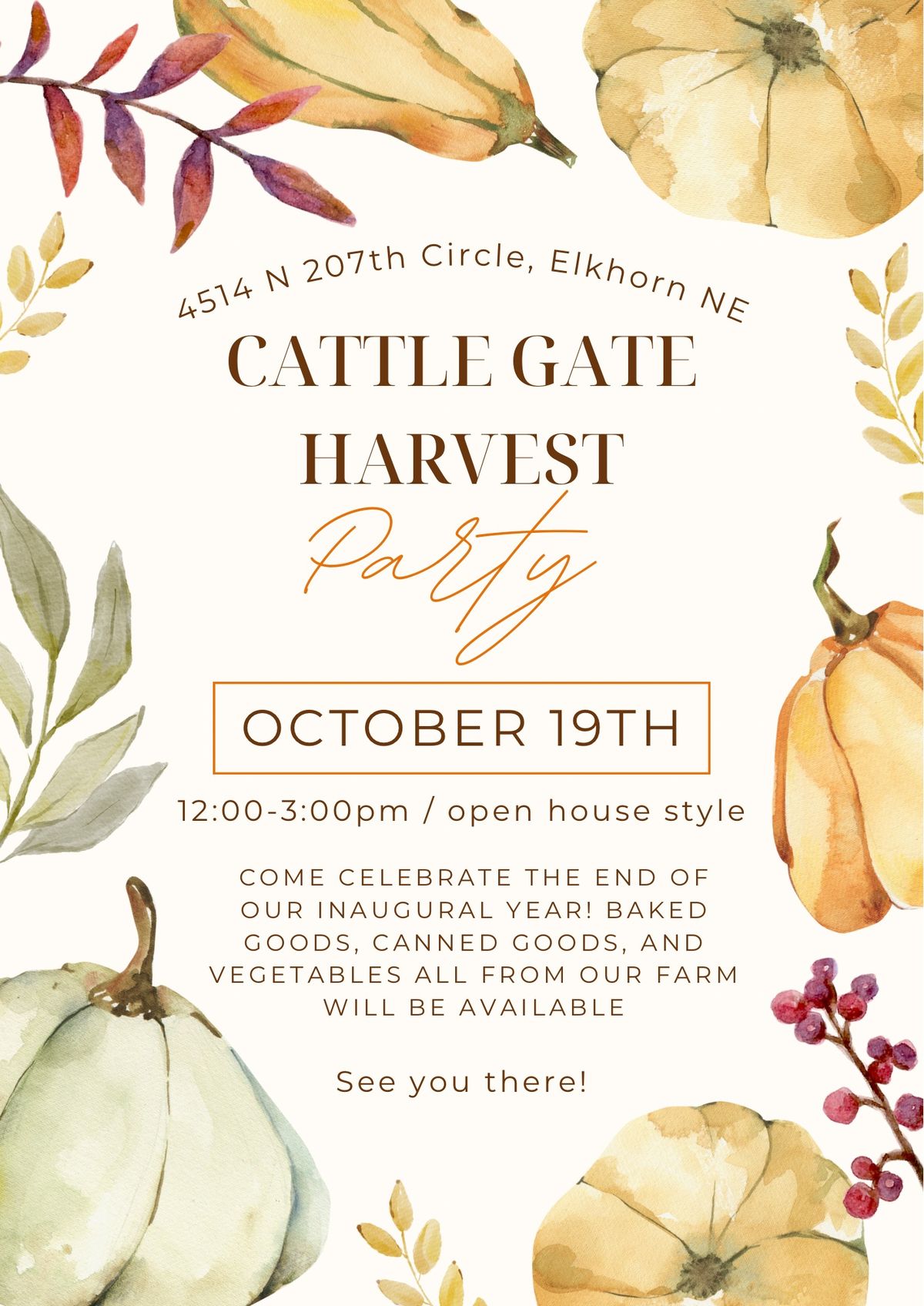 Cattle Gate Harvest Party