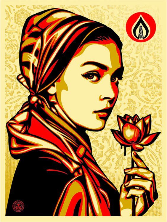 ATELIER SHEPARD FAIREY - OBEY | AFFICHES ENGAGEES BOMBES ET POCHOIRS