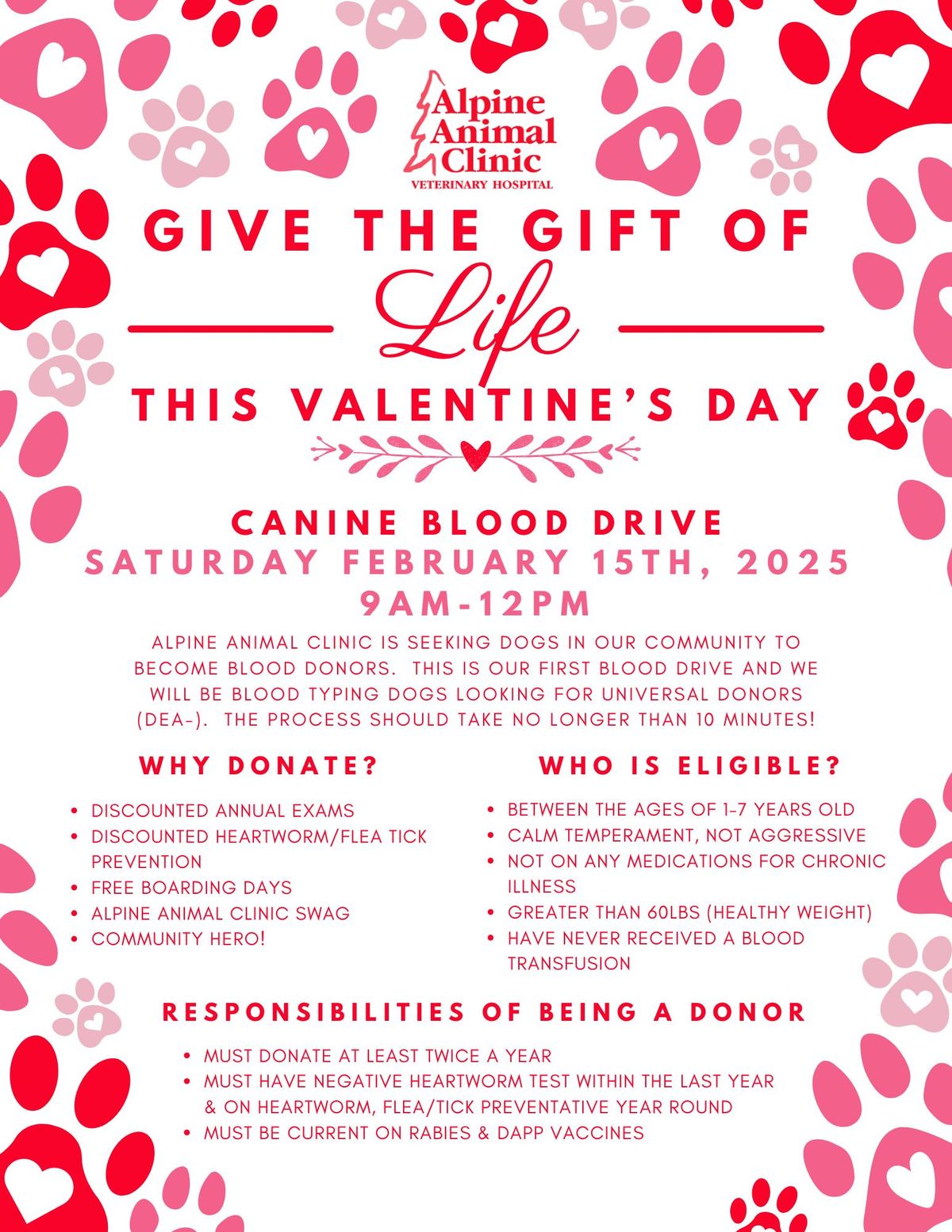 Helena Community Canine Blood Drive