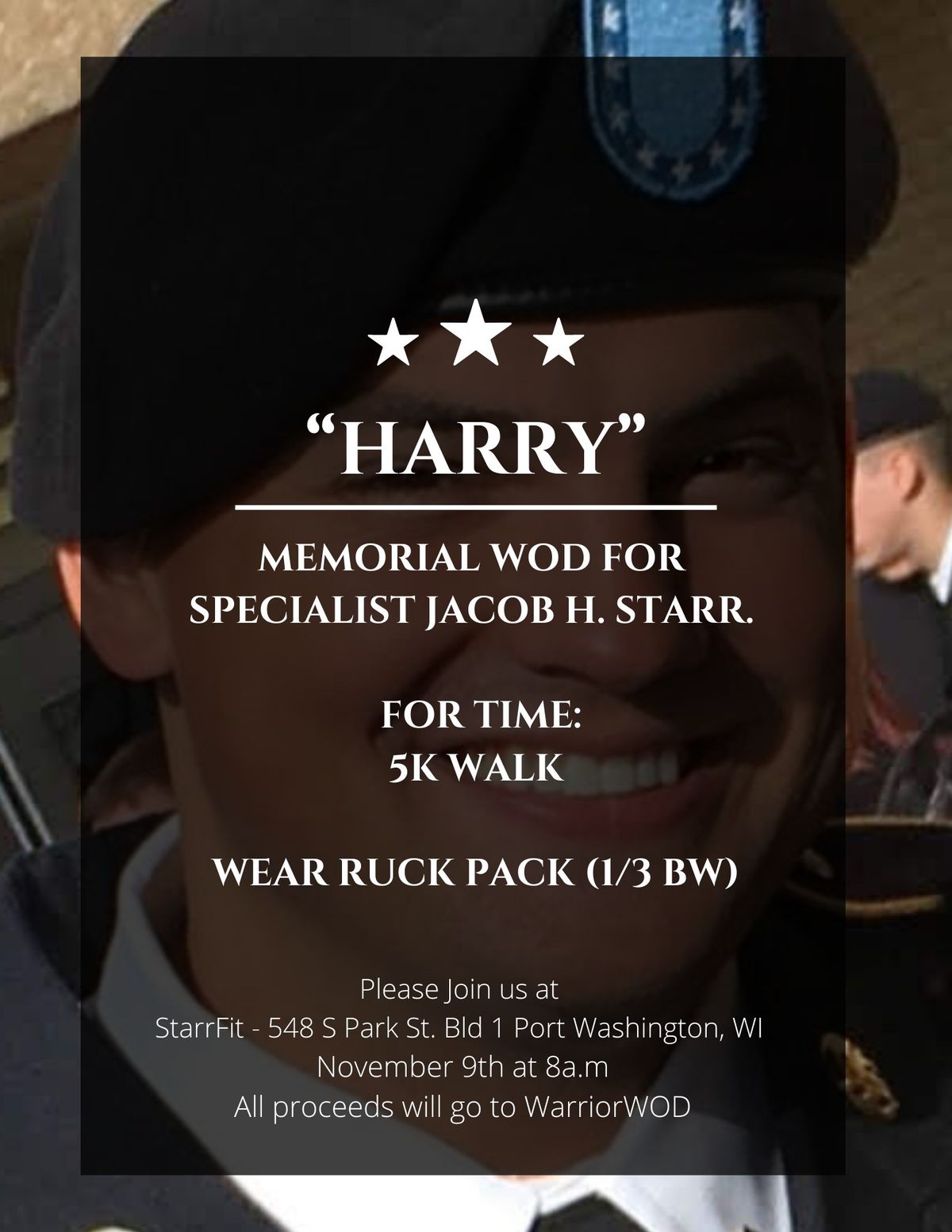 Memorial WOD for Jacob H. Starr