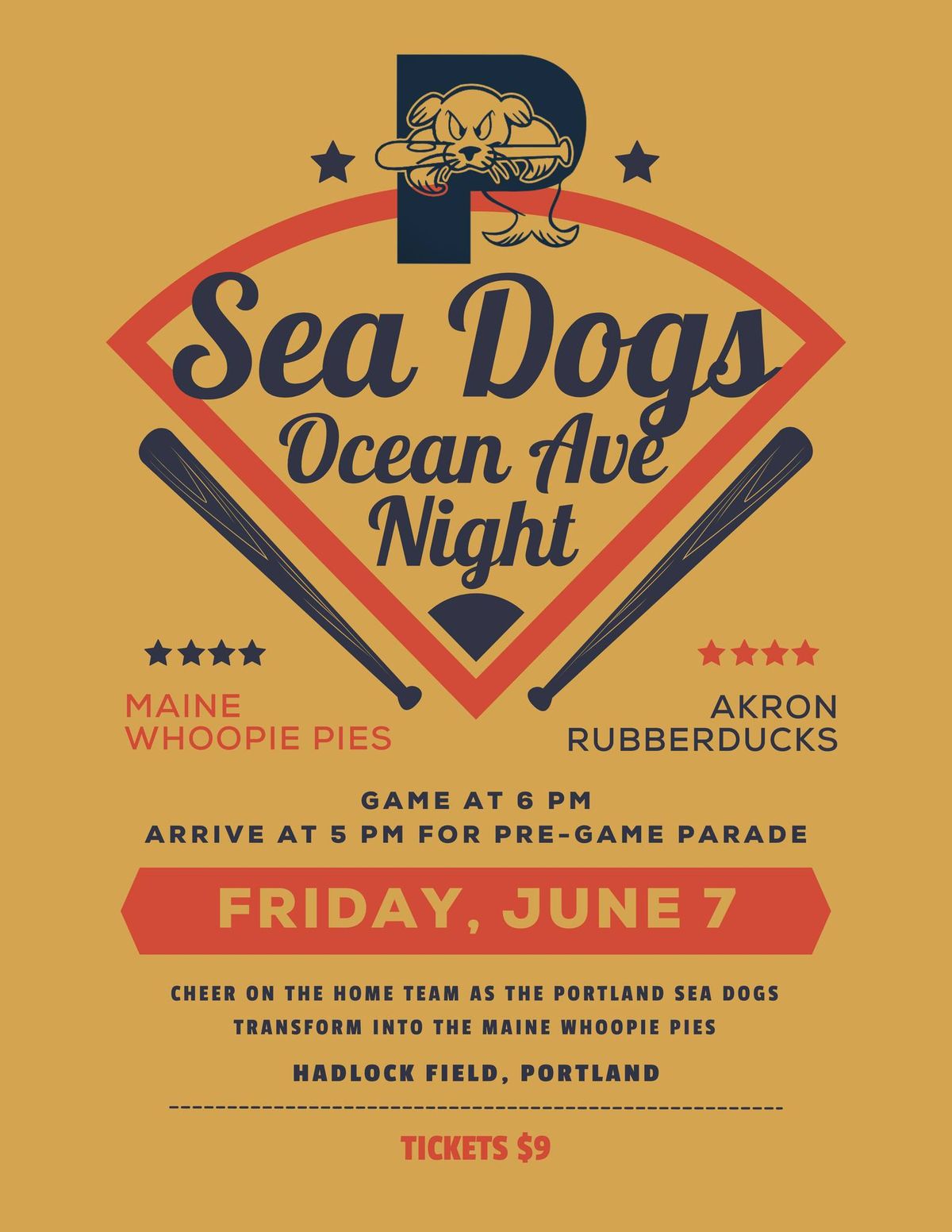 Portland Sea Dogs Ocean Ave Night!