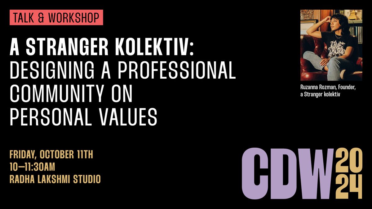 a Stranger kolektiv: Designing a Professional Community on Personal Values