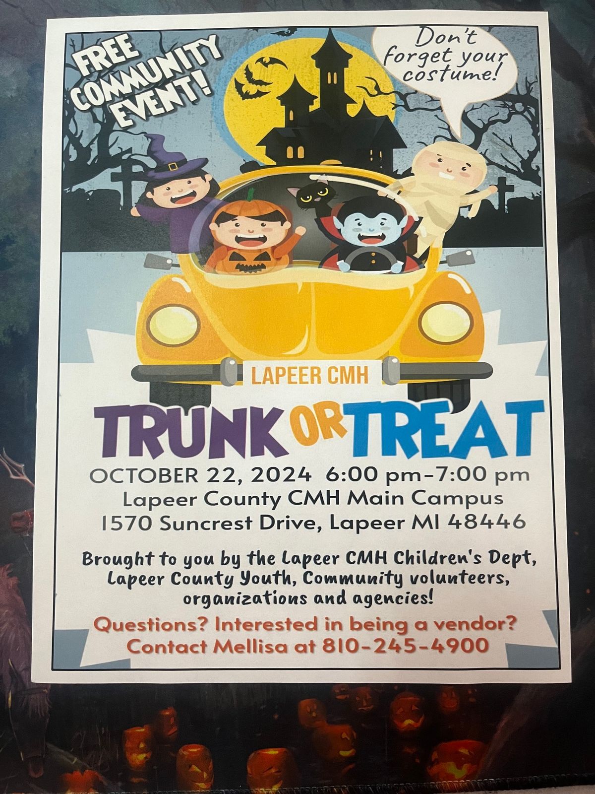 Lapeer CMH trunk or TREAT