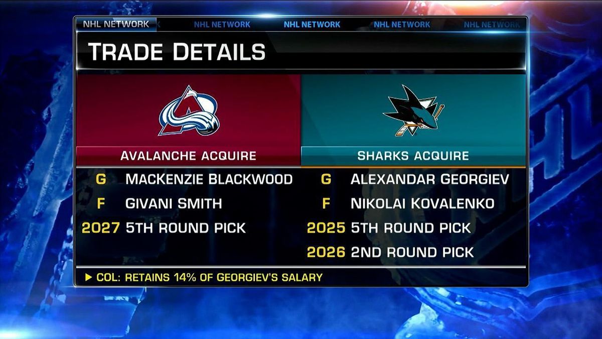 Colorado Avalanche vs. San Jose Sharks