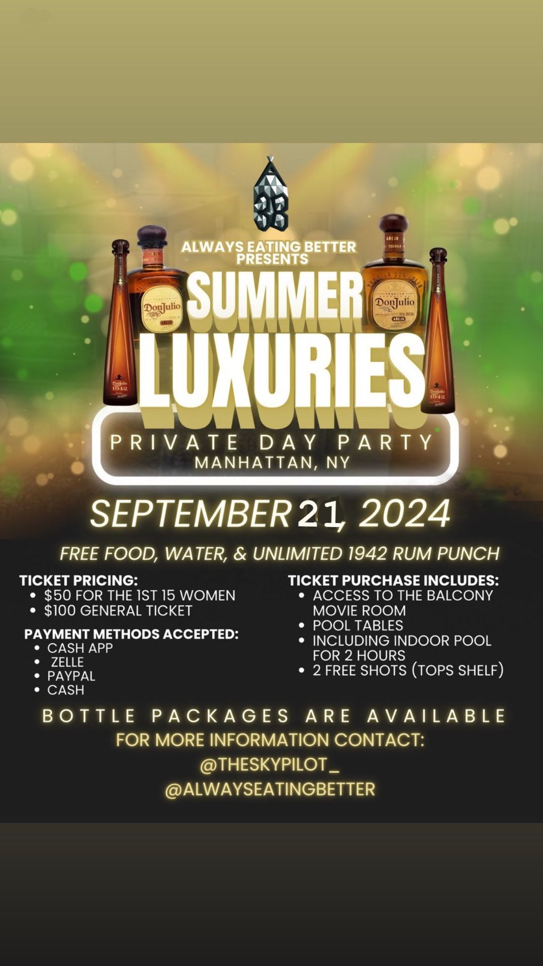 END OF SUMMER LUXURY EXPERIENCE - Powered by AlwaysEatingBetter