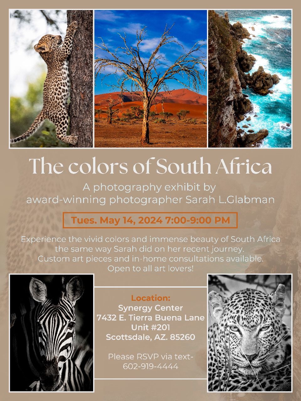 'The Colors of South Africa'- a Photo exhibit by award-winning photographer Sarah L. Glabman