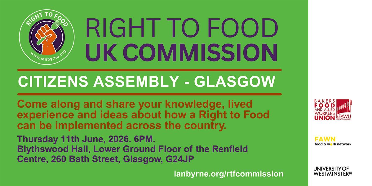 Right To Food UK Commission - Citizen's Assembly, Glasgow