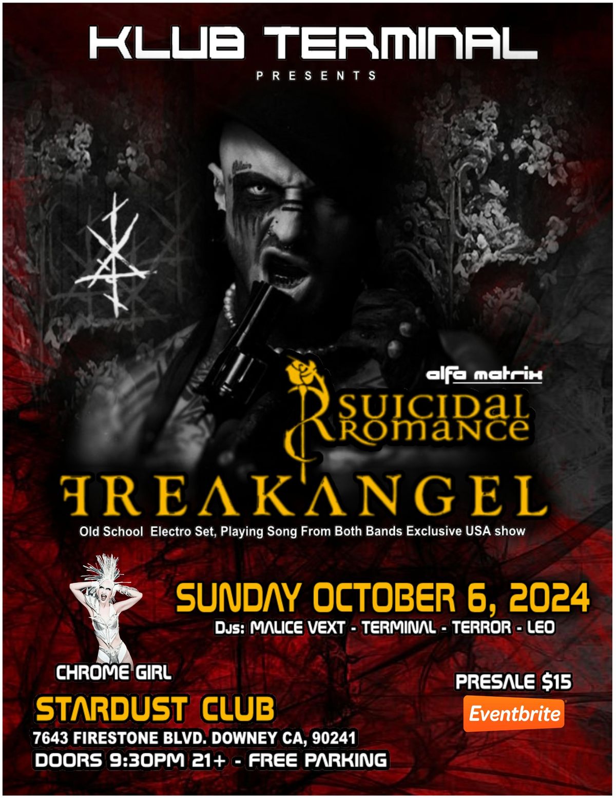 FREAKANGEL \/ SUICIDAL ROMANCE Live in DOWNEY CA, Exclusive USA show  10.06.2024