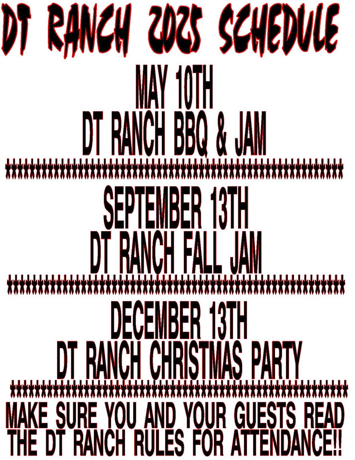 DT Ranch Schedule Release Party