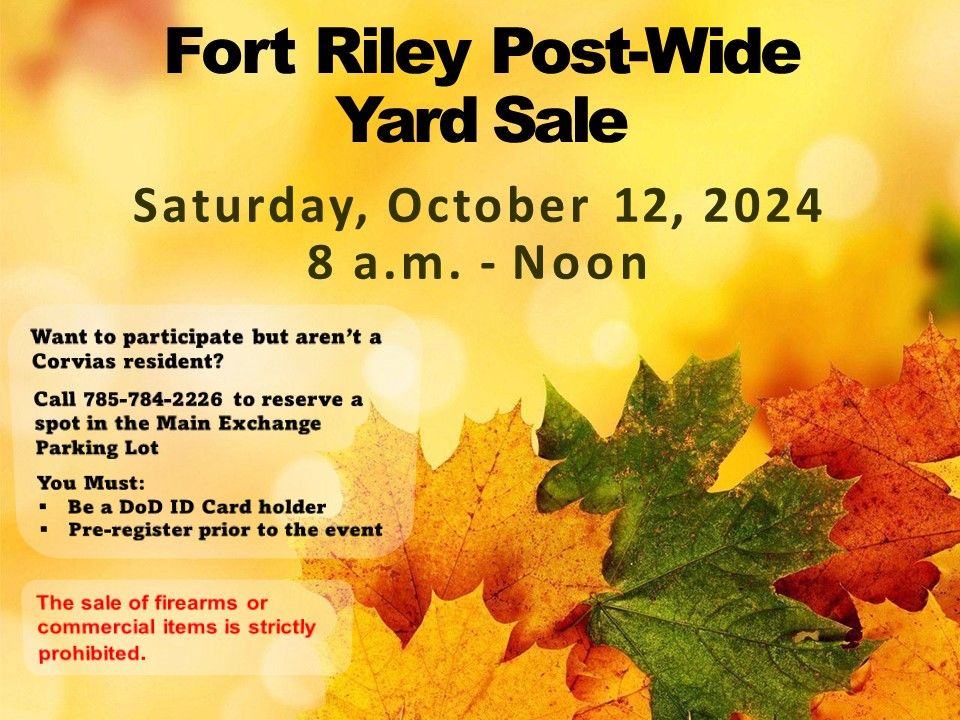 Fort Riley Post-Wide Yard Sale