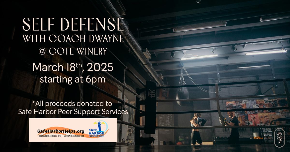 Self Defense Class & Fundraiser @ Cote Winery