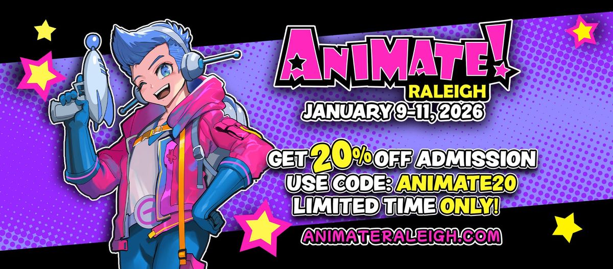 Join Us at Animate! Raleigh January 9-11, 2026