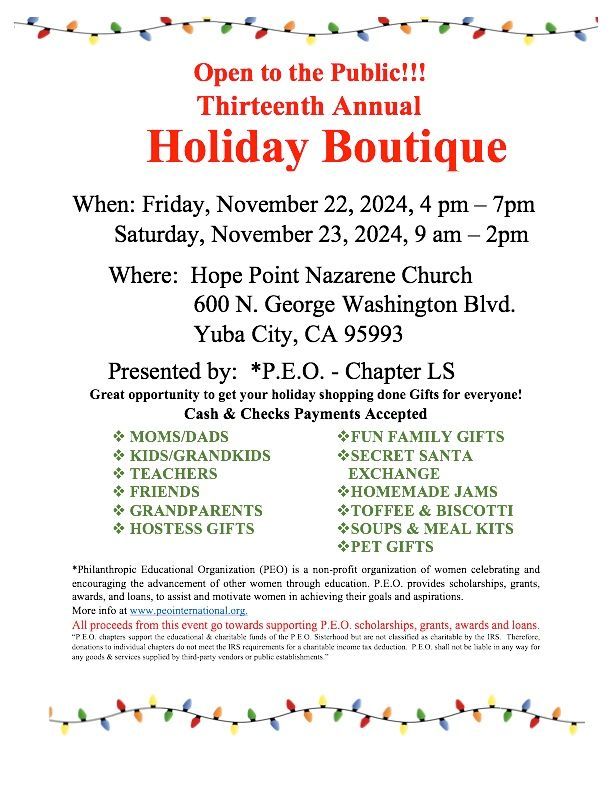 13th Annual Holiday Boutique